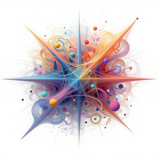 Abstract AI Explosion of Geometric Forms