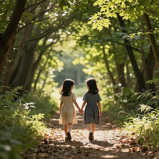 Innocent Journey through Ethereal Forest