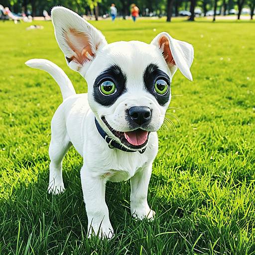 Playful Android Puppy in Sunny Park