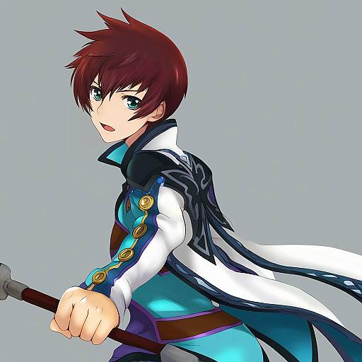 Illustration of Asbel lhant, tales of (series) in the style of Pukara
