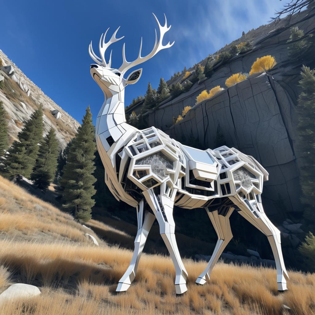 Majestic Robotic Deer in Cottonwood Canyon