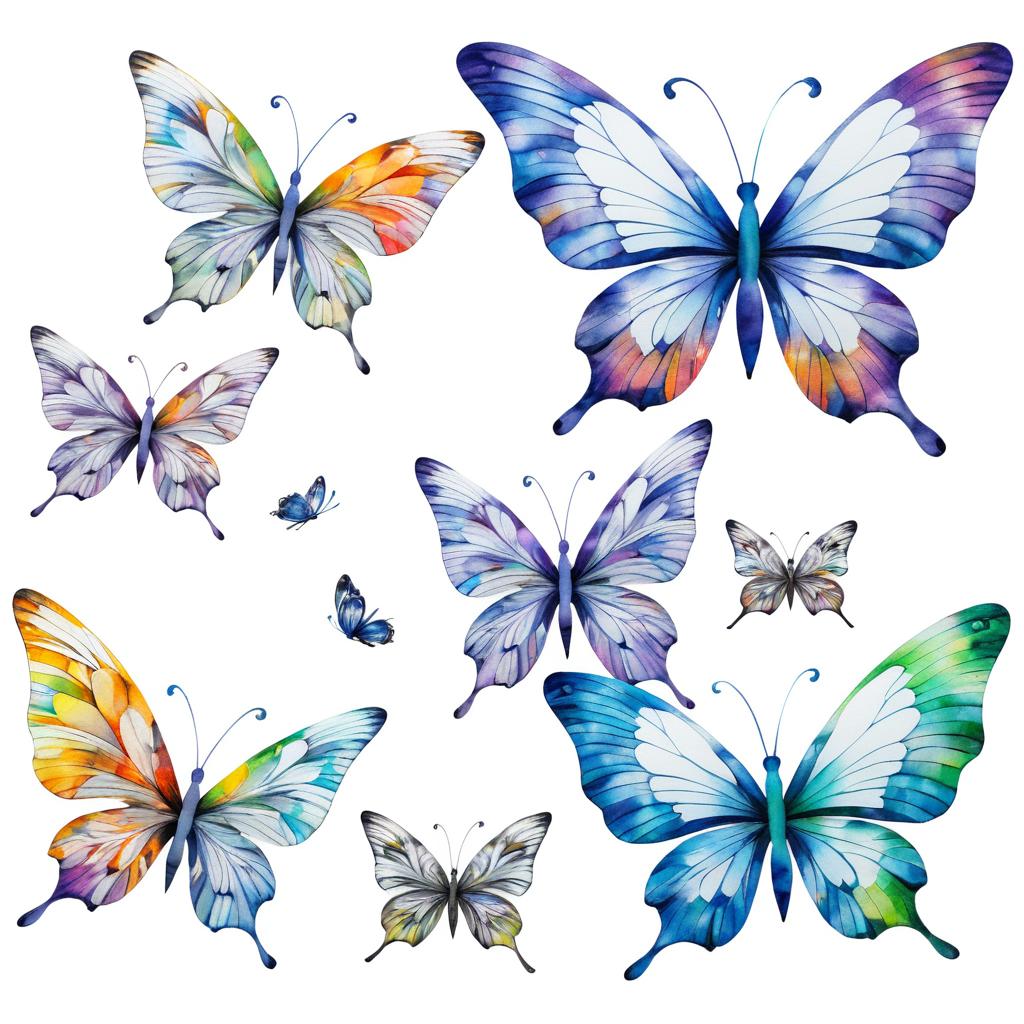 Impressionistic Elephant-Butterfly Hybrid Art