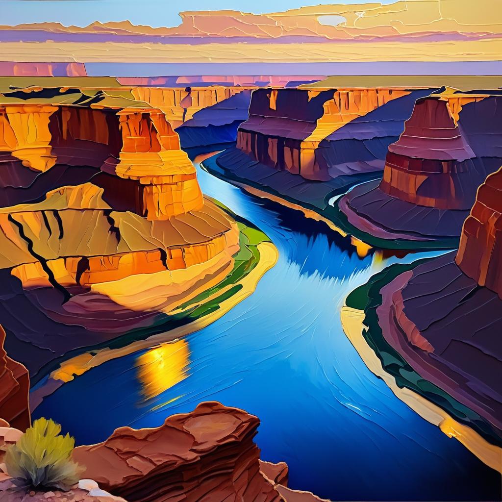 Impressionistic Grand Canyon Oil Painting