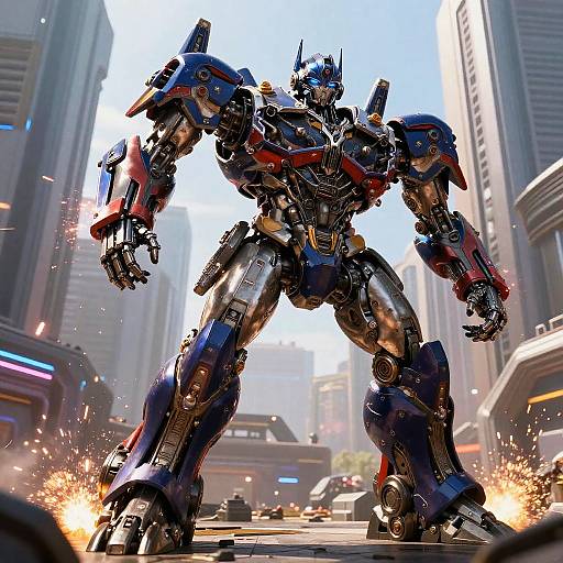 Titan vs Robotic Giant Duel