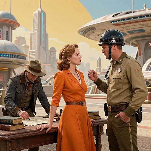 Western Retrofuturistic City Encounter