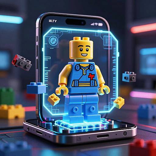 Futuristic Lego Hologram Projection