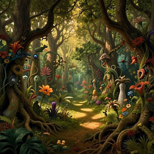 Surreal Bug's-Eye Enchanted Forest