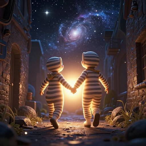 Celestial Wanderers in Cosmic Alleyway