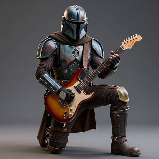 Mandalorian as Rock Star Guitarist