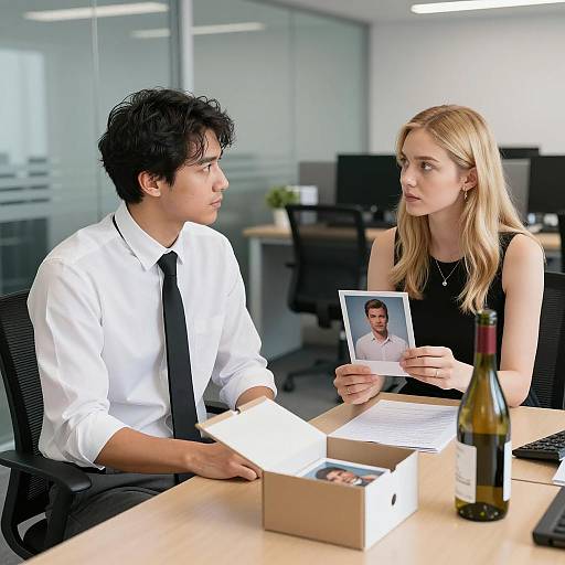 Office Meeting with Neutral Expressions