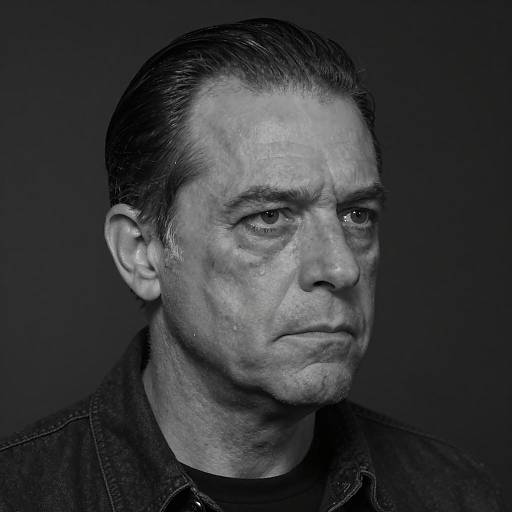 Serious Portrait of a Bruised Man