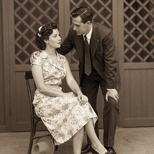 Vintage Sepia Photograph of a Couple
