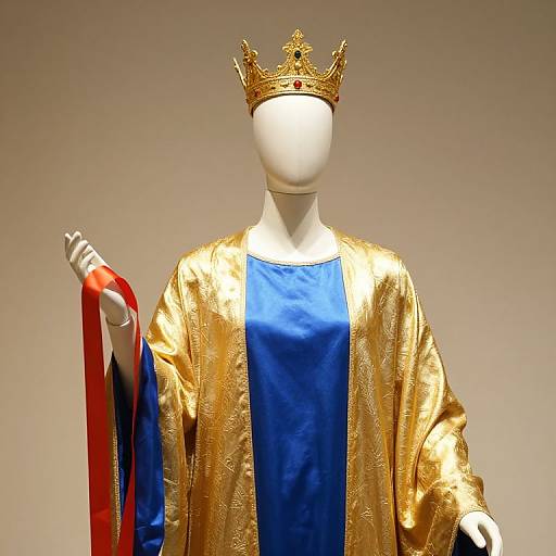 Mannequin in Gold Robe and Crown