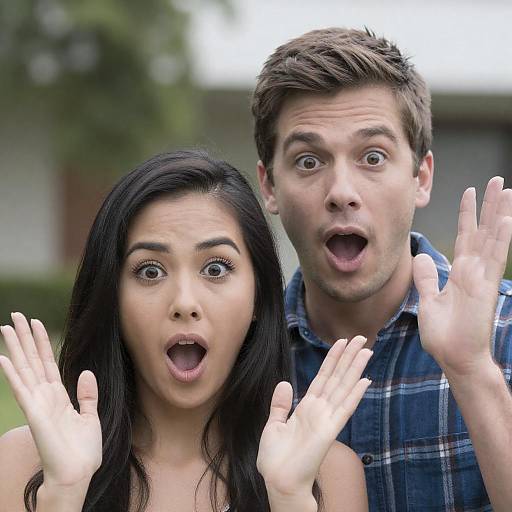 Surprised Couple in Outdoor Photography