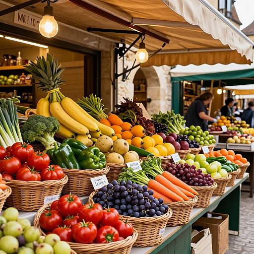 Vibrant Market Stall in Dordogne