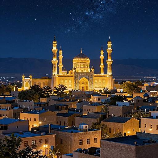 Luminous Middle Eastern Nightscape