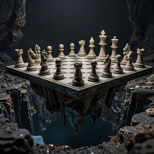 Surreal Living Stone Chess Game