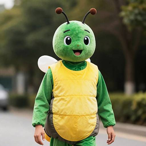 Man in Bee Caterpillar Costume