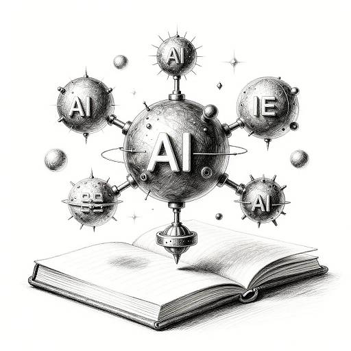 Surreal AI Pencil Sketch Scene