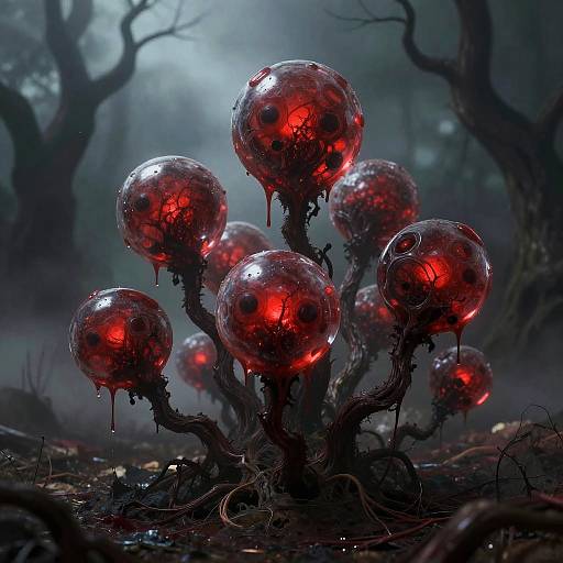 Junji Ito Style Blood Bubble Horror