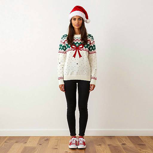 Cozy Christmas Fashion Portrait of Woman