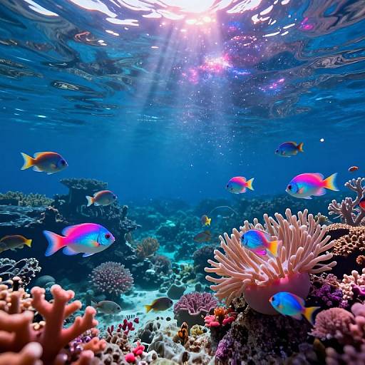 Enchanted Neon Coral Reef Realm