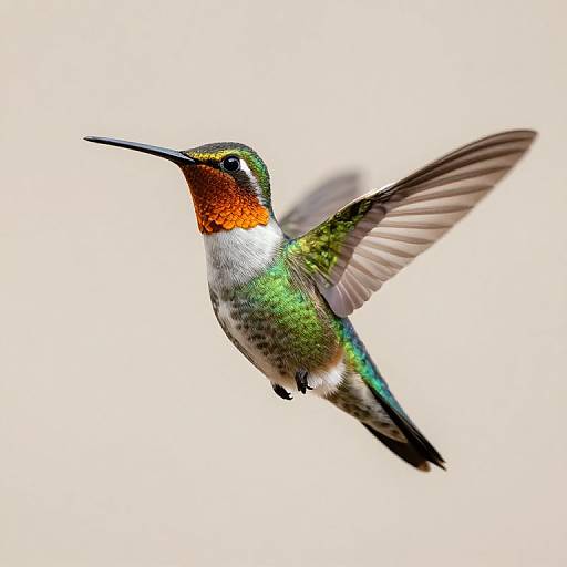 Vibrant Hummingbird in Mid-Flight