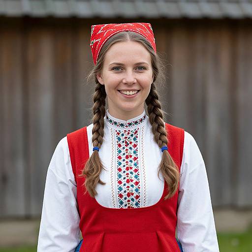 Danish Woman in Traditional Costume