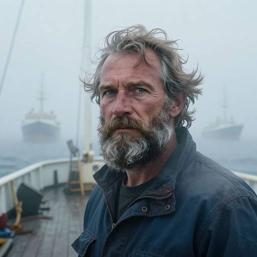 Ethereal Portrait of Seasoned Coastguard