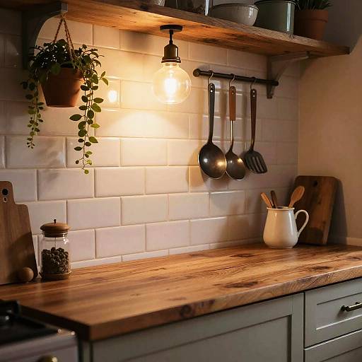 Cozy Rustic Farmhouse Kitchen Scene