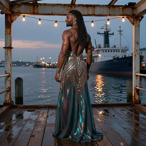 Dramatic Portrait of a Fashionable Figure