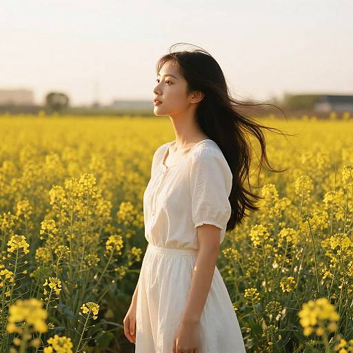 Sunlit Wildflower Field Serenity