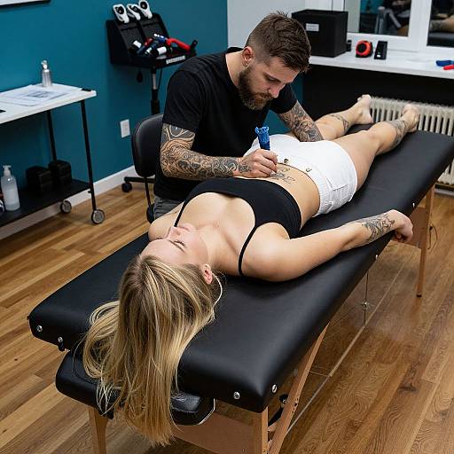 Tattoo Session in Modern Studio