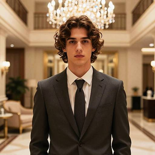 Wavy Blowout Male Model Fashion