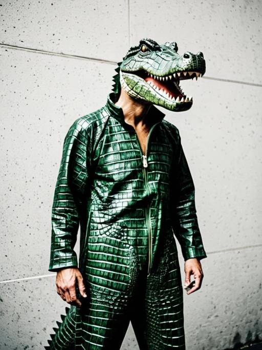 Realistic Crocodile Cosplay Photography