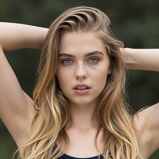 Portrait of Young Woman with Blonde Hair