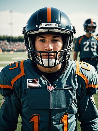 Sci-Fi Football Player in Pilot Suit