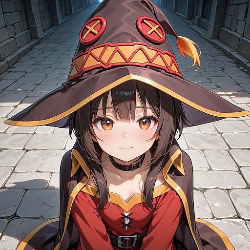 Anime Girl in Witch Costume