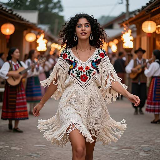 Radiant Boho Girl at Festival
