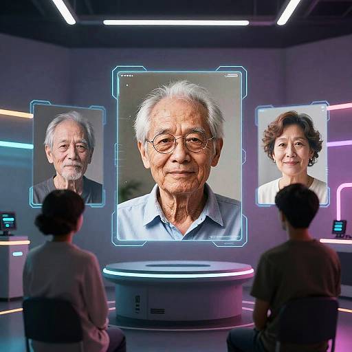 Futuristic Virtual Studio Aging Portraits