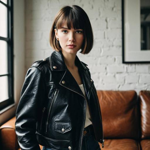 Chic Bob Cut in Vintage Fashion Setting