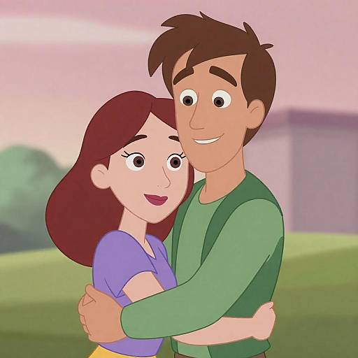 Charming Digital Animation of Two Characters