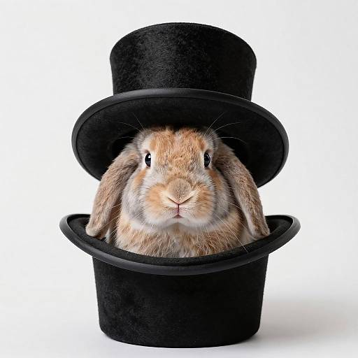 Charming Rabbit in Top Hat Photography