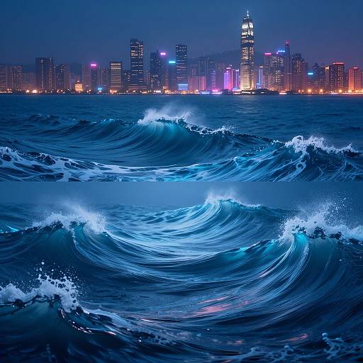 Seamless Ocean and City Fusion