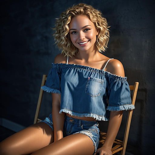 Stylish Girl Portrait in Dynamic Lighting Stylish Girl Portrait in Dynamic Lighting
