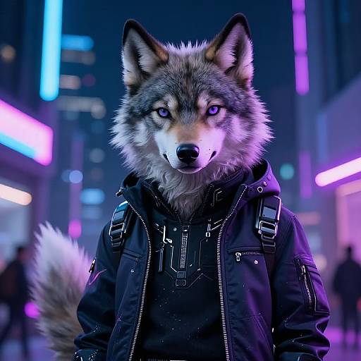 Cyberpunk Wolf Character Design
