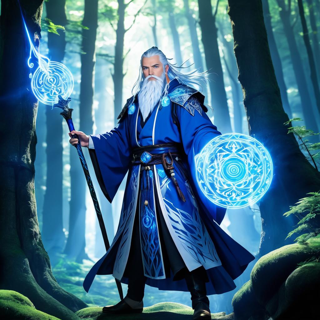 Majestic Mage in Enchanted Forest