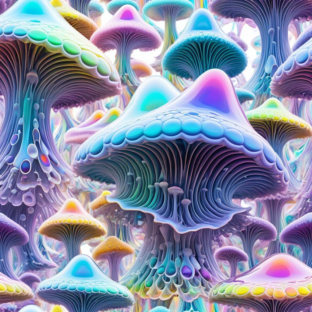 Surreal Psychedelic Mushroom Art