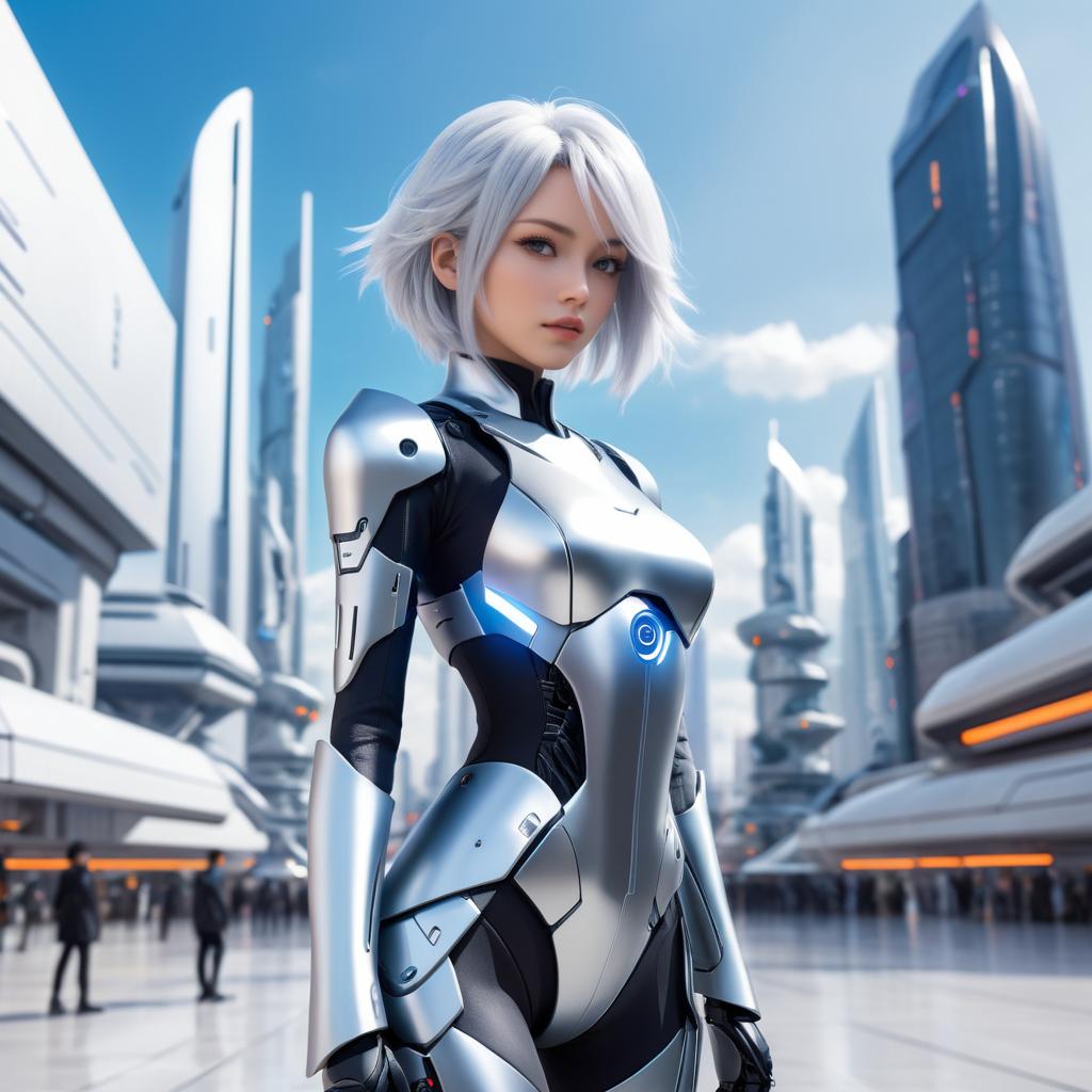 Futuristic Robotic Assassin in Ecchi Art