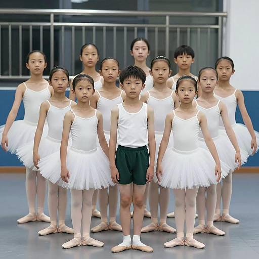 Children in Ballet Costumes Group Photo